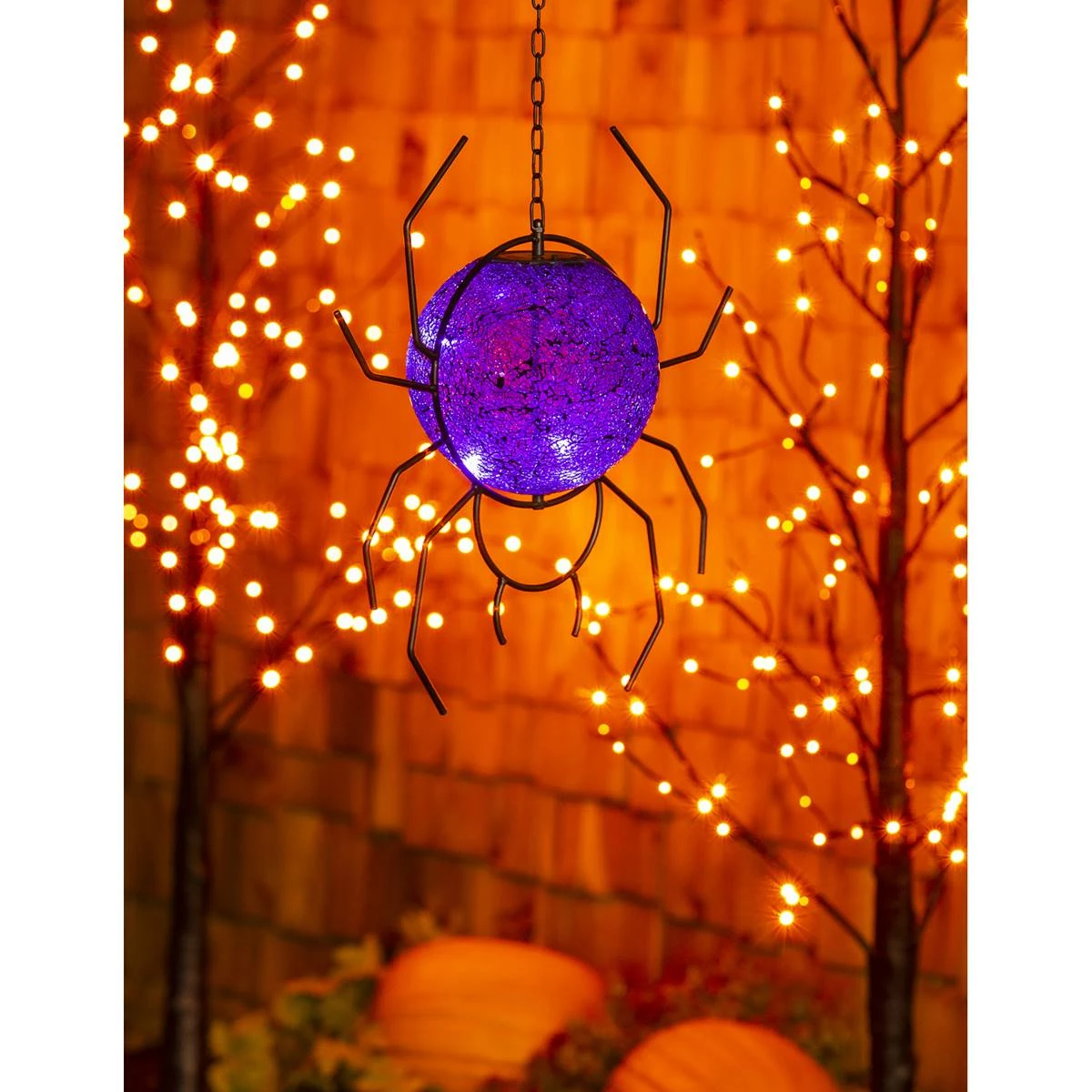 Coupon 💯 Lawn & Garden Decor Evergreen Solar Hanging Purple Spider Mosaic Gazing Ball 🎉 - Image 4