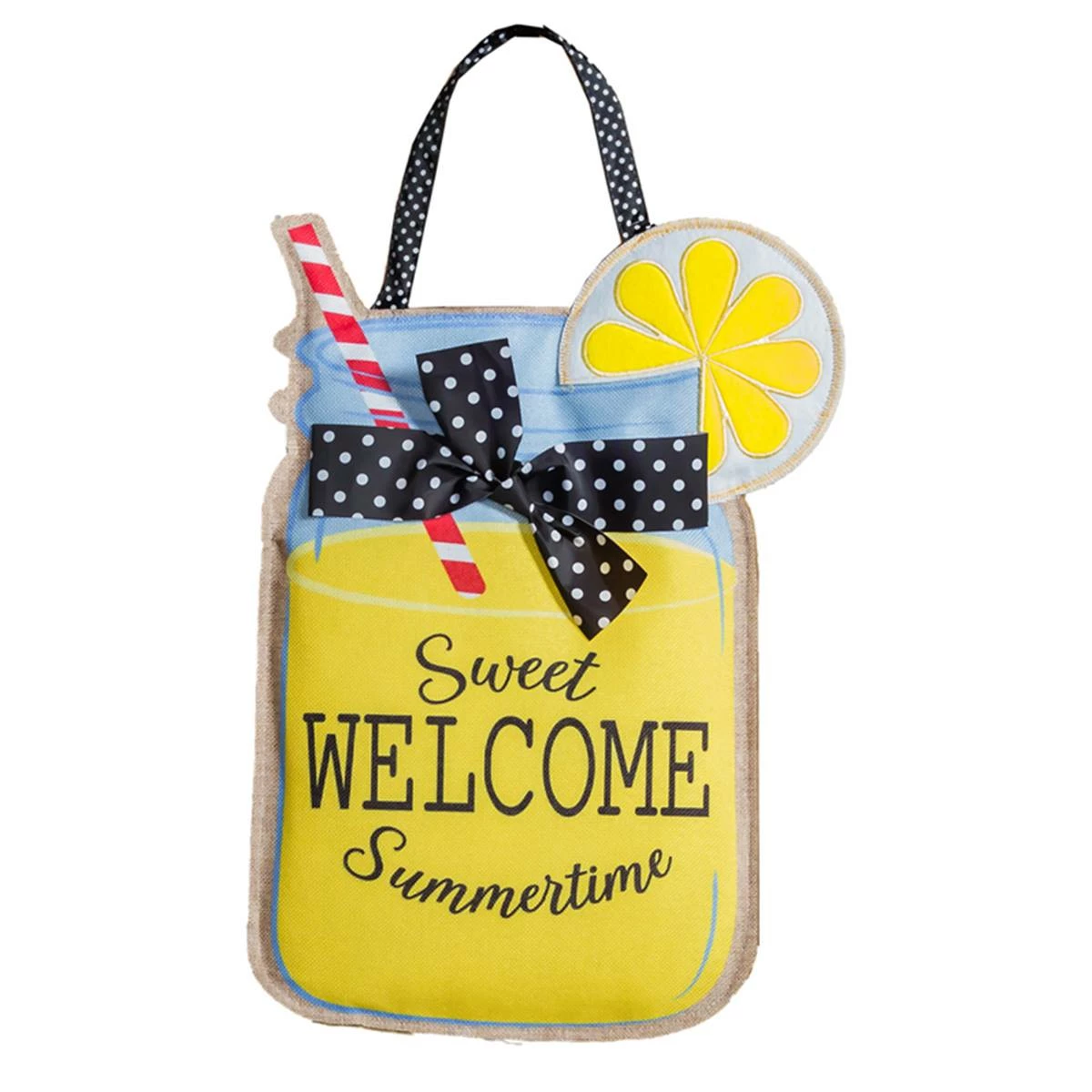 Cheap 😀 Lawn & Garden Decor Evergreen Sweet ☀️ Summertime Burlap Door Decor 💯