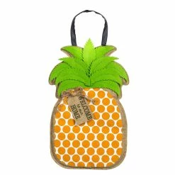 Budget 👍 Lawn & Garden Decor Evergreen Pineapple Greeting Burlap Door Decor 🎉