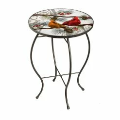 Top 10 ⭐ Patio Furniture Evergreen Seasonal Cardinals Glass Table 👏