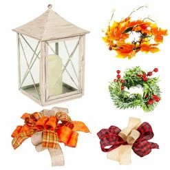 Best deal ๐ Decorative Accents Evergreen Interchangeable Lantern W/ Flickering Candle Decor ๐