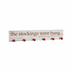 Discount 🧨 Wall Decor Evergreen The Stockings Were Hung Wooden Sign With 6 Posts 😍