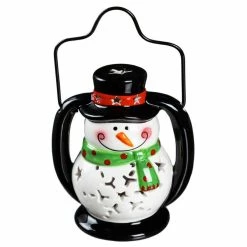 Budget ✔️ Decorative Accents Evergreen LED Color Changing Ceramic Snowman Lantern 🔔