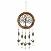 Budget 🌟 Lawn & Garden Decor Evergreen Wood And Metal Tree Of Life Garden Bells 🎉