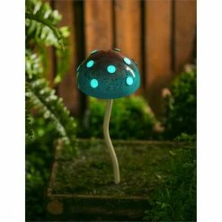 Discount ๐คฉ Lawn & Garden Decor Evergreen 12.5in. Glow In The Dark Mushroom Plant Pick ๐